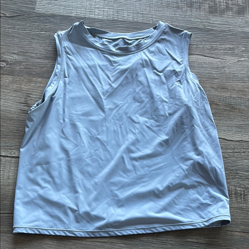 Light Blue Sleeveless Women's Top